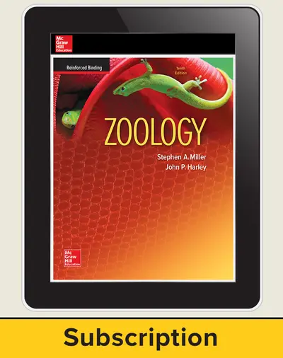 Miller, Zoology, 2016, 10e, Online Student Edition, 1-year subscription Miller, Zoology, 2016, 10e, Online Student Edition, 1-year subscription