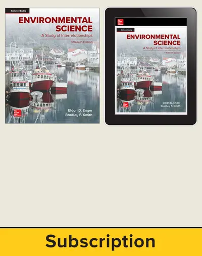 Enger, Environmental Science, 2019, 15e, Student Bundle, 1-year subscription Enger, Environmental Science, 2019, 15e, Student Bundle, 1-year subscription