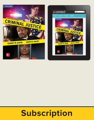 Bohm, Introduction to Criminal Justice, 2018, 9e, Standard Student Bundle, 1-year subscription Bohm, Introduction to Criminal Justice, 2018, 9e, Standard Student Bundle, 1-year subscription
