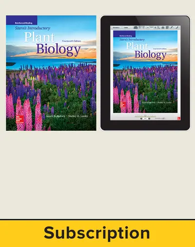 Bidlack, Stern's Introduction to Plant Biology, 2018, 14e, Student Bundle (Student Edition with ConnectED eBook), 1-year subscription Bidlack, Stern's Introduction to Plant Biology, 2018, 14e, Student Bundle (Student Edition with ConnectED eBook), 1-year subscription