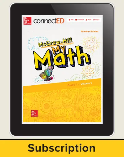 McGraw-Hill My Math, Teacher Center 6 Year Subscription Grade K McGraw-Hill My Math, Teacher Center 6 Year Subscription Grade K