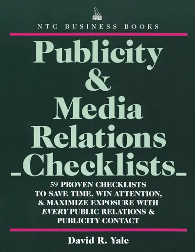 Publicity & Media Relations Checklists Publicity & Media Relations Checklists