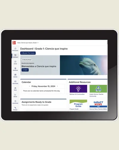INSPIRE SCIENCE: Grade 1, Spanish Online Student Center, 1-Year Subscription INSPIRE SCIENCE: Grade 1, Spanish Online Student Center, 1-Year Subscription