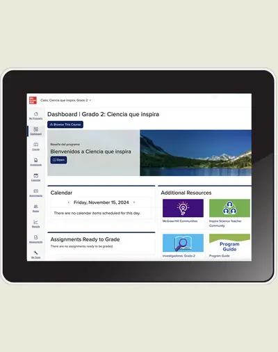 INSPIRE SCIENCE: Grade 2, Spanish Online Student Center, 1-Year Subscription INSPIRE SCIENCE: Grade 2, Spanish Online Student Center, 1-Year Subscription