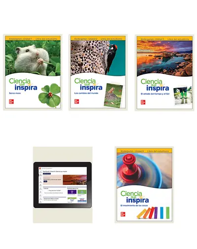 Inspire Science Grade K, Comprehensive Spanish Student Bundle, 1-year subscription Inspire Science Grade K, Comprehensive Spanish Student Bundle, 1-year subscription