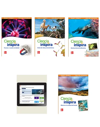 Inspire Science Grade 3, Comprehensive Spanish Student Bundle, 1-year subscription Inspire Science Grade 3, Comprehensive Spanish Student Bundle, 1-year subscription