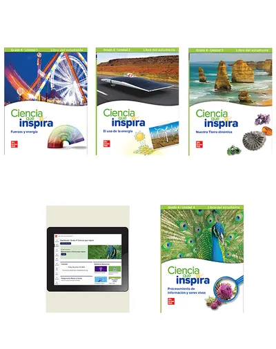 Inspire Science Grade 4, Comprehensive Spanish Student Bundle, 1-year subscription Inspire Science Grade 4, Comprehensive Spanish Student Bundle, 1-year subscription