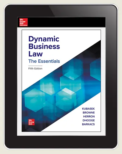 CUS Dynamic Business Law, The Essentials 6-year Standalone Connect OSE CUS Dynamic Business Law, The Essentials 6-year Standalone Connect OSE