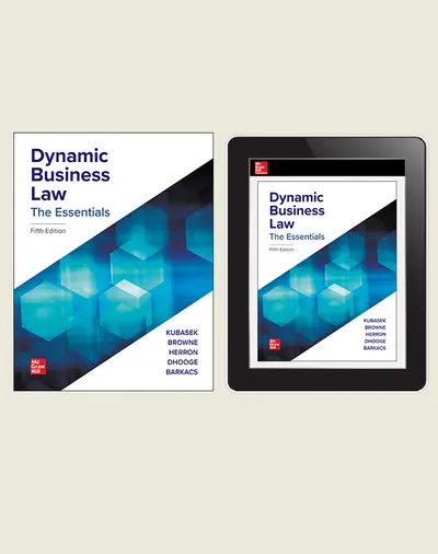 CUS Dynamic Business Law, The Essentials, Print and Digital Student Bundle, 6-year subscription CUS Dynamic Business Law, The Essentials, Print and Digital Student Bundle, 6-year subscription
