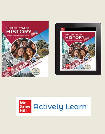 CUS United States History: Voices and Perspectives, Modern Times, Student Bundle with Actively Learn Social Studies, 1-year subscription CUS United States History: Voices and Perspectives, Modern Times, Student Bundle with Actively Learn Social Studies, 1-year subscription