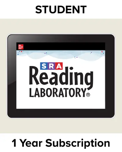 SRA Reading Laboratory, Student License, 1-year subscription SRA Reading Laboratory, Student License, 1-year subscription