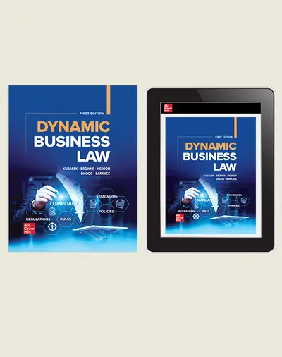 Dynamic Business Law, 1st ed., Student Print and Online Course, 6-year subscription Dynamic Business Law, 1st ed., Student Print and Online Course, 6-year subscription