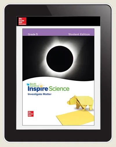 CUS SC Inspire Science: Grade 5, Online Student Center, 1-Year Subscription CUS SC Inspire Science: Grade 5, Online Student Center, 1-Year Subscription