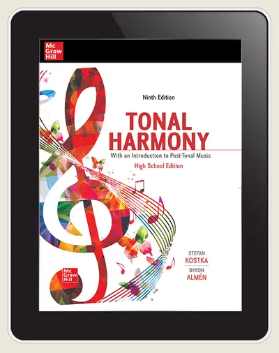 Kostka, Tonal Harmony High School Edition 9e, 2024 Online Teacher Edition 1 yr subscription Kostka, Tonal Harmony High School Edition 9e, 2024 Online Teacher Edition 1 yr subscription