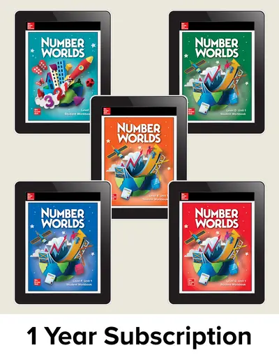 Number Worlds, Levels A-G Student Premium English/Spanish digital, 1-year subscription Number Worlds, Levels A-G Student Premium English/Spanish digital, 1-year subscription